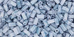 TOHO Bugle #1 (3mm) : Marbled Blue-Tone White