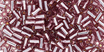 TOHO Bugle #1 (3mm) : Transparent Silver-Lined Lt Amethyst