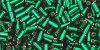 TOHO Bugle #1 3mm Tube 2.5" : Silver-Lined Green Emerald