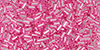 TOHO Bugle #1 (3mm) : Silver-Lined Pink