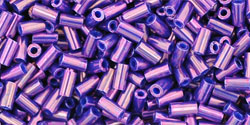 TOHO Bugle #1 3mm Tube 2.5" : Higher-Metallic Grape