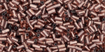 TOHO Bugle 3mm : Copper-Lined Lt Amethyst