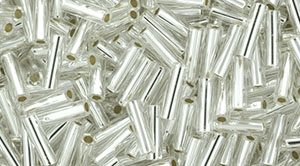 TOHO Bugle #2 (6mm) : Silver-Lined Crystal