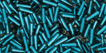 TOHO Bugle #2 (6mm) Tube 2.5" : Transparent Silver-Lined Teal