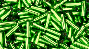 TOHO Bugle #2 (6mm) : Silver-Lined Peridot