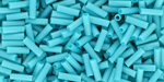 TOHO Bugle #2 (6mm) Tube 2.5" : Opaque Turquoise