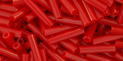 TOHO Bugle #3 9mm Tube 2.5" : Opaque Pepper Red