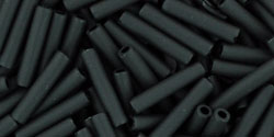 TOHO Bugle #3 (9mm) : Opaque-Frosted Jet
