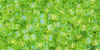 TOHO Cube 1.5mm Tube 2.5" : Transparent-Rainbow Lime Green
