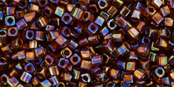 TOHO Cube 1.5mm Tube 2.5" : Transparent-Rainbow Smoky Topaz