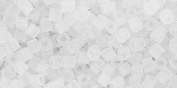 TOHO Cube 1.5mm : Transparent-Frosted Crystal