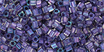 TOHO Cube 1.5mm : Inside-Color Rainbow Crystal/Metallic Purple-Lined