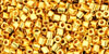 TOHO Cube 1.5mm Tube 2.5" : Metallic 24K Gold Plated