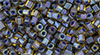 TOHO Cube 1.5mm Tube 2.5" : Inside-Color Lt Topaz/Opaque Lavender-Lined