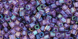 TOHO Cube 1.5mm : Inside-Color Rainbow Rosaline/Opaque Purple-Lined