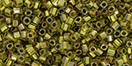 TOHO Cube 1.5mm : Gold-Lined Peridot