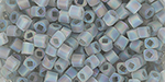 TOHO Cube 2mm : Transparent-Rainbow Frosted Lt Gray