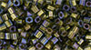 TOHO Cube 2mm : Gold-Lined Luster Black Diamond
