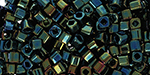 TOHO Cube 2mm : Metallic Iris - Green/Brown