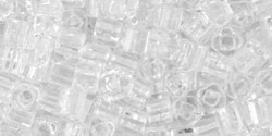 TOHO Cube 3mm Tube 5.5" : Transparent Crystal