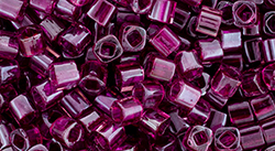 TOHO Cube 3mm : Inside-Color Lt Amethyst/Fuschia-Lined