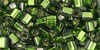 TOHO Cube 3mm Tube 5.5" : Silver-Lined Olivine