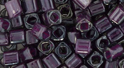 TOHO Cube 4mm Tube 2.5" : Inside-Color Gray/Magenta-Lined