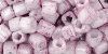 TOHO - Cube 4mm : Marbled Opaque White/Pink