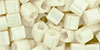 TOHO - Cube 4mm : Opaque-Lustered Navajo White