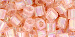 TOHO Cube 4mm : Transparent-Rainbow Rosaline