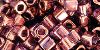 TOHO - Cube 4mm : Gold-Lustered Amethyst