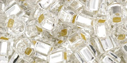 TOHO Cube 4mm Tube 2.5" : Silver-Lined Crystal