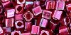 TOHO - Cube 4mm : Gold-Lustered Raspberry