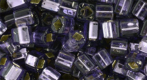 TOHO Cube 4mm : Silver-Lined Tanzanite