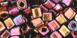 TOHO Cube 4mm : Higher-Metallic Amethyst