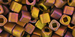 TOHO Cube 4mm : Higher-Metallic Frosted Copper Twilight