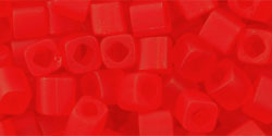 TOHO Cube 4mm : Transparent-Frosted Siam Ruby