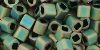 TOHO - Cube 4mm : Matte-Color Iris Peridot
