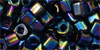 TOHO 4mm Cube Tube 5.5" : Metallic Rainbow Iris