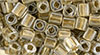 TOHO Cube 4mm Tube 2.5" : Gold-Lined Crystal