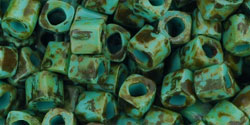 TOHO Cube 4mm : HYBRID Turquoise - Picasso