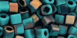 TOHO Cube 4mm Tube 2.5" : HYBRID Apollo - Frosted Turquoise