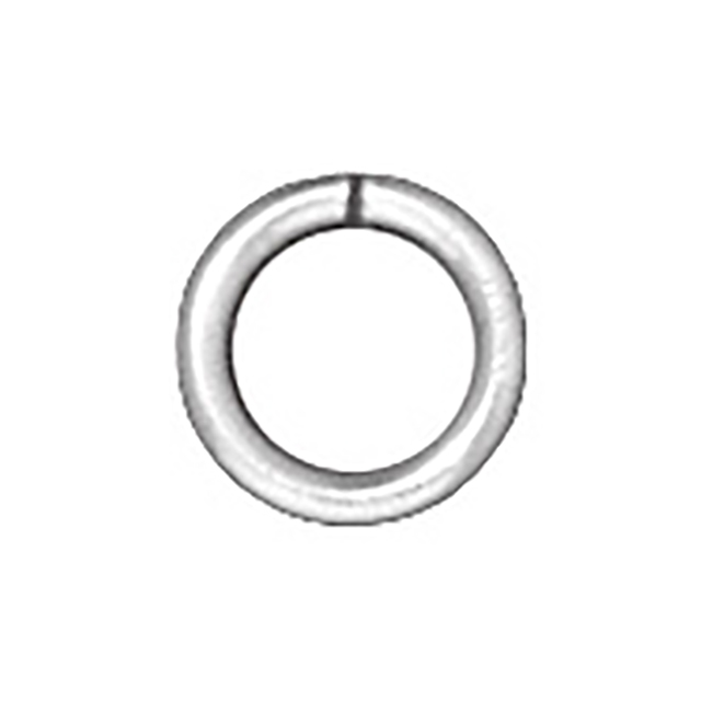 TierraCast : Jumpring - 4 mm Round Brass 20 Gauge, Silver-Plated