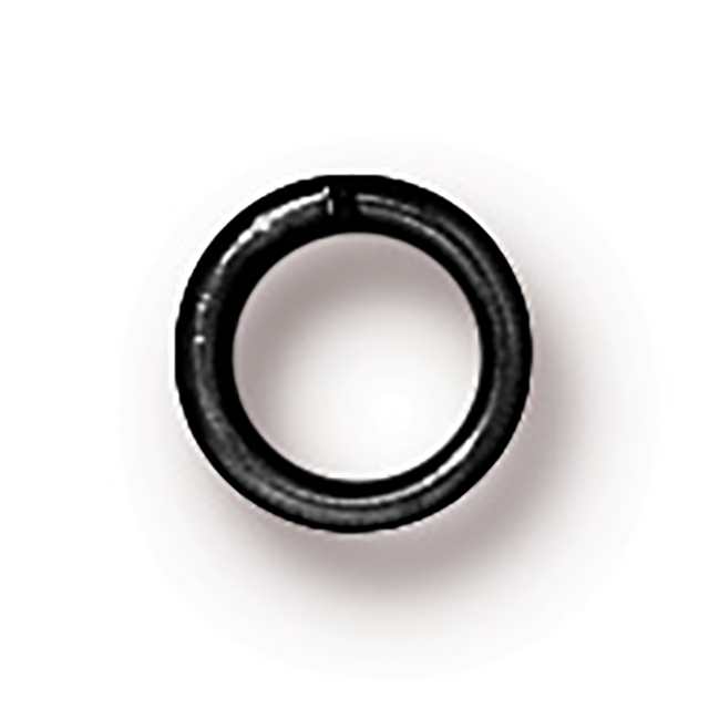 TierraCast : Jumpring - 4 mm Round Brass 20 Gauge, Black-Plated