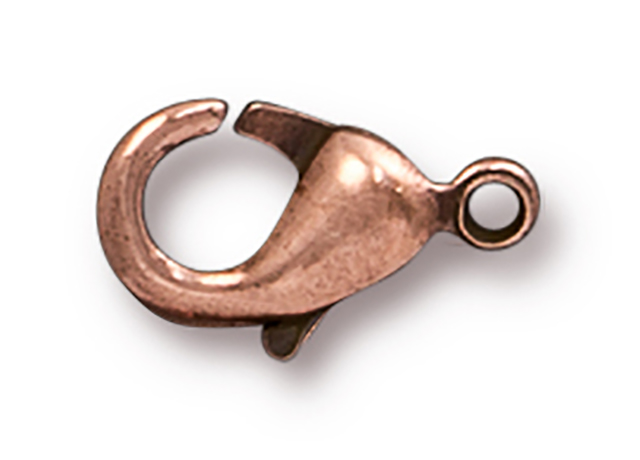 TierraCast : Lobster Clasp - 12 x 7 mm, Antique Copper-Plated