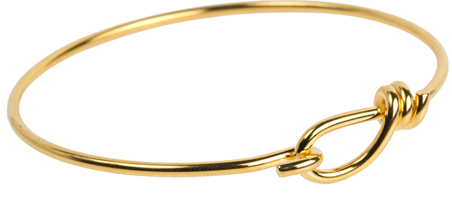 TierraCast : Wire Bracelet - 62 mm ID, 12 Gauge, Gold-Plated