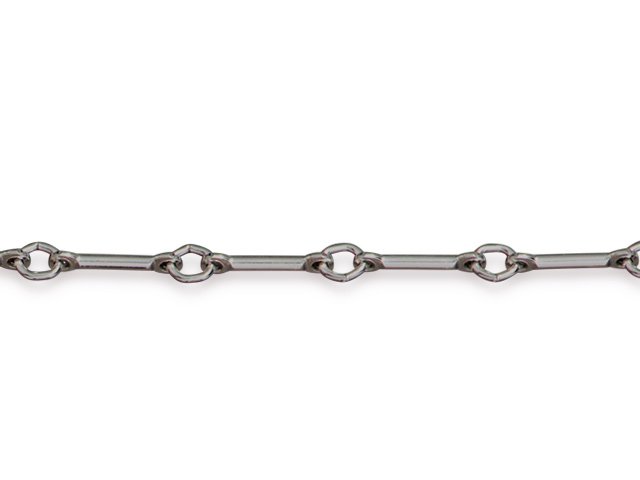 TierraCast : Chain - Brass Bar, 1.02 x 8.6mm 25 ft, Antique Silver