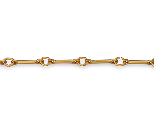 TierraCast : Chain - Brass Bar, 1.02mm x 8.6mm 25 ft, Antique Gold