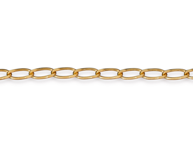 TierraCast : Chain - Brass Curb, 2.5 x 6mm 25 ft, Antique Gold