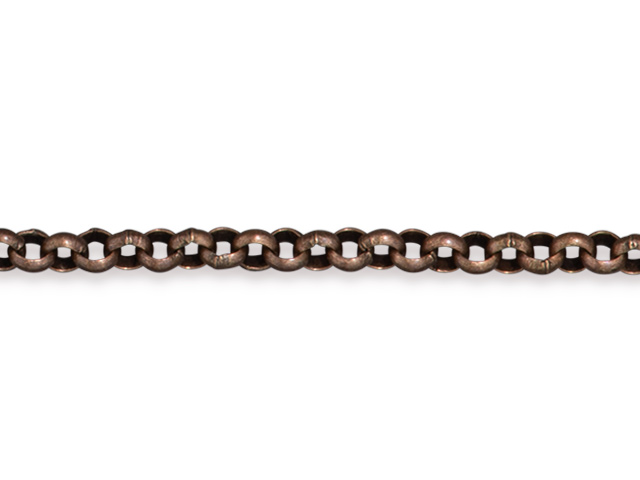 TierraCast : Chain - Brass Rolo, 3.65mm 25 ft, Brass Oxide